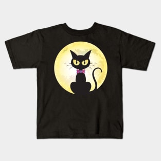 Halloween cat scary, funny Kids T-Shirt